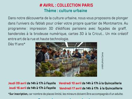 Hack ton Montmartre :  Ateliers création numérique en fablab