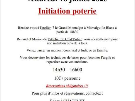 Initiation Poterie