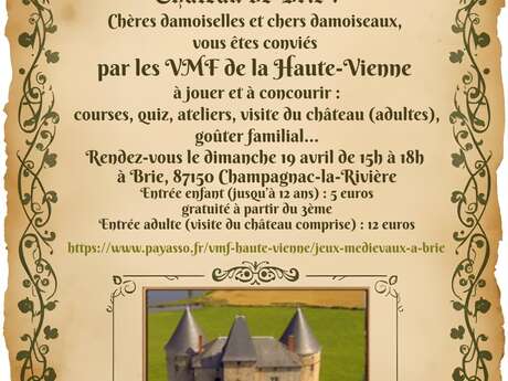 Jeux Médiévaux au Château de Brie
