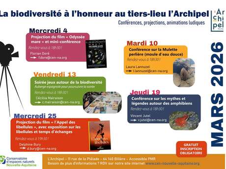 Projection du film "l'Appel des libellules", avec exposition sur les libellules et temps d'échanges