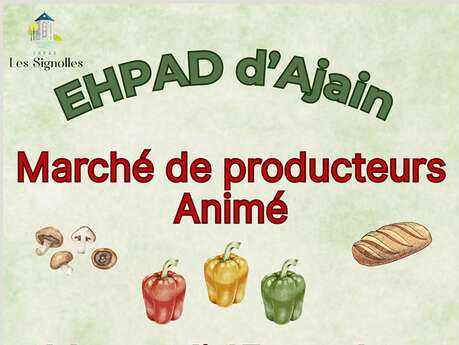 Marché de producteurs animé