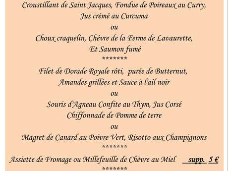 Menu de Pâques au Fil du Temps