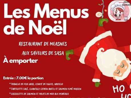Menus des fêtes de fins d'année Aux saveurs de Sasa