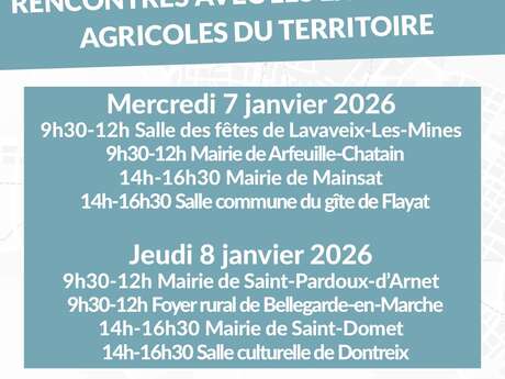 RENCONTRE AVEC LES EXPLOTANTS AGRICOLES DU TERRITOIRE