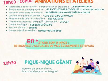 Quartiers d'été : animations, ateliers...