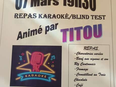 Soirée repas karaoké/blind test