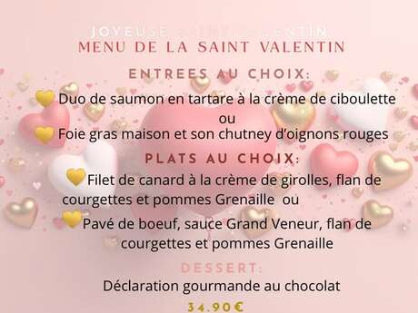Menu de la Saint-Valentin