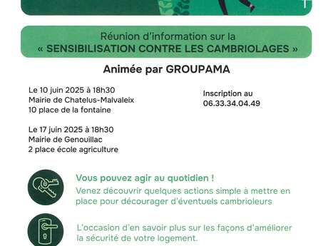 Sensibilisation contre les cambriolages