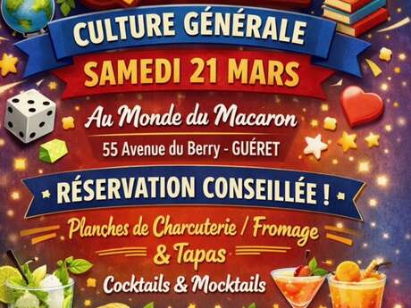 Soirée cocktail et quizz culture générale
