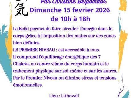 Stage de Reiki Usui 1er Niveau