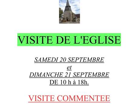 Journées du patrimoine : visite de l'Eglise
