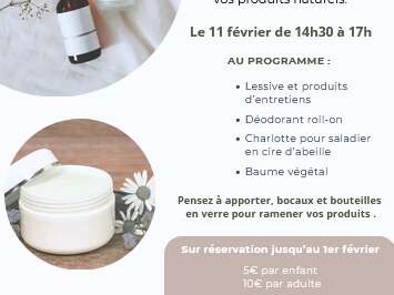 stage cosmetique et produits ménagers