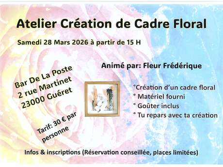Atelier de création de cadre floral