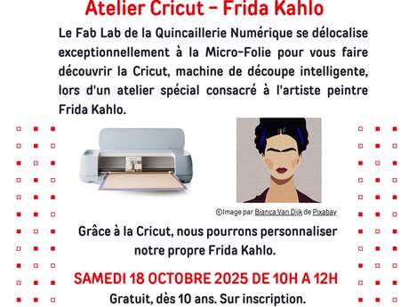 MICRO-FOLIE GUÉRET : Atelier Cricut Frida Kahlo