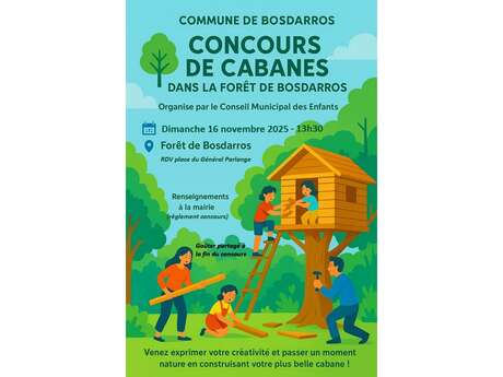 Concours de cabanes dans le forêt de Bosdarros