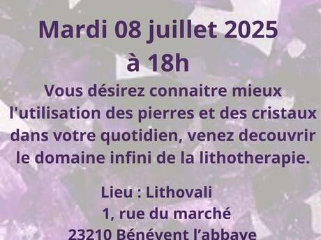 Conférence Les Pierres pour notre Mieux-Etre