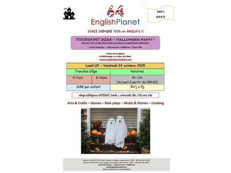 Stage anglais vacances Toussaint "Halloween party"