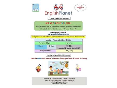 English Planet - Stage anglais "Spring party"
