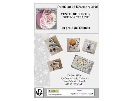 Vente de porcelaine au profit du Téléthon