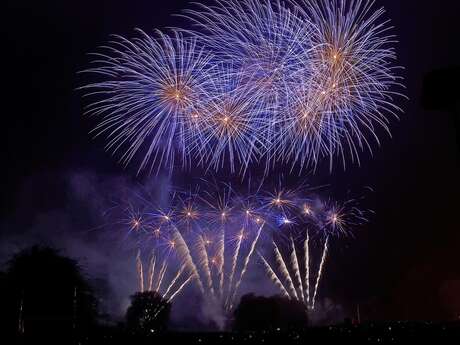 Feu d'artifice au marché de Noël
