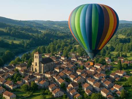 Survoler Eymoutiers en Montgolfière