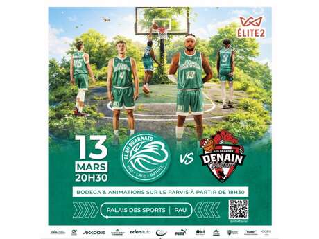 Basket ProB: Elan Béarnais Pau Lacq Orthez Vs Denain