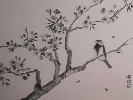 Exposition - Les sumi-e de Lorine Caumartin