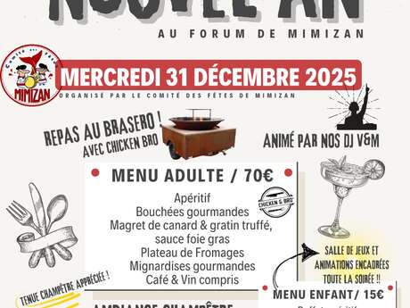 Réveillon de la Saint-Sylvestre organisé par le Comité des fêtes de Mimizan