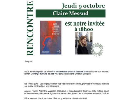 Tonnet: Rencontre avec Claire Messud
