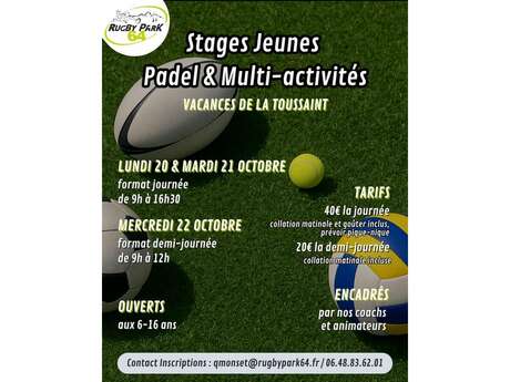 Stage jeunes padel et multi-activités