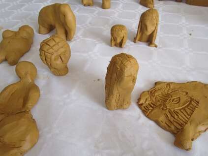 Animation préhisto' famille "Sculpture en argile"