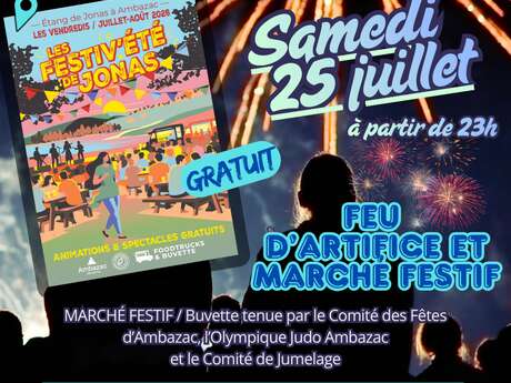 Feu d’artifice dans le cadre des Festiv'Eté de Jonas
