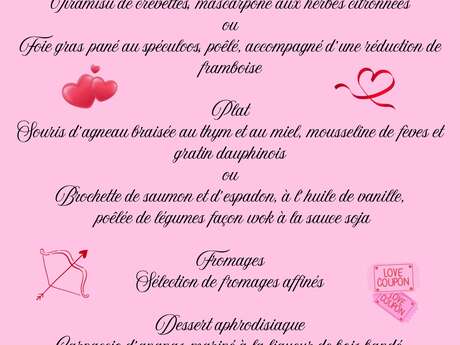 Menu de la Saint-valentin
