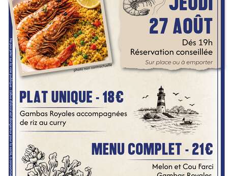 Soirée saveurs de la mer