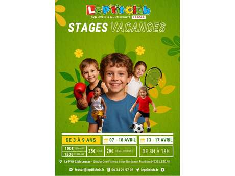 Stages multisports enfants "Le P'tit Club"