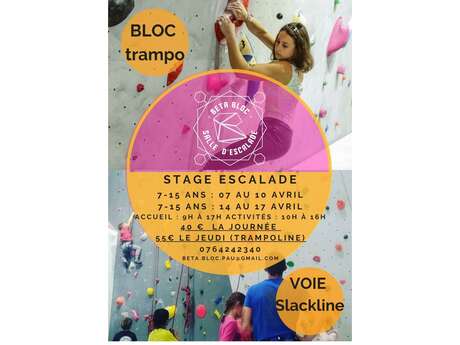 Stage vacances Escalade