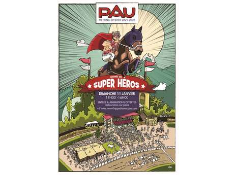 Courses Hippodrome de Pau - Journée des super héros