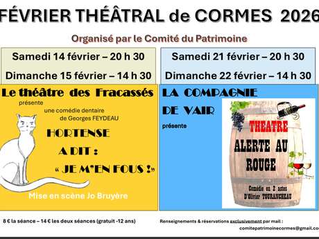 Festival de Théâtre de Cormes "Hortense a dit " je m’en fous ! "