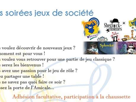 SOIRÉE JEUX - AMICALE LAÏQUE