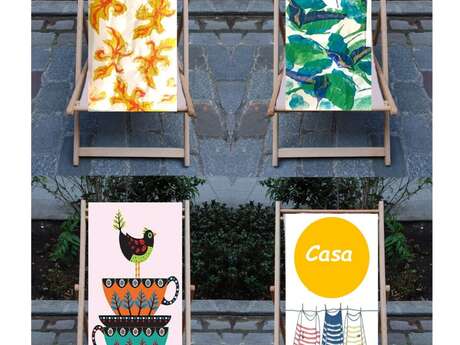 Le Brunch de Mlle Mars - Toile de chaise longue personnalisée