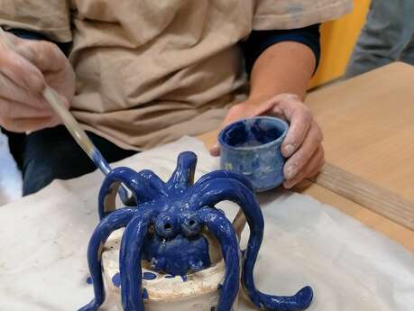 Les artistes à l'atelier