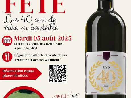 Soirée des 40 ans du domaine des Boulbènes