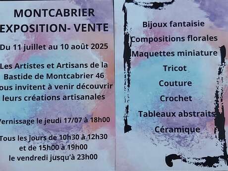 Exposition-vente des artistes et artisans de Montcabrier