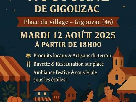 Marché nocturne à Gigouzac