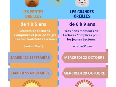 C'est l'heure des histoires : les Petites Oreilles (1 - 5 ans)