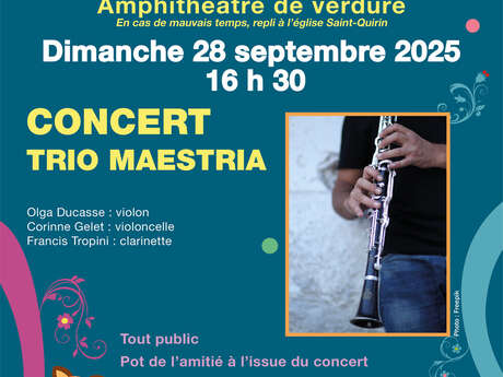 Saison culturelle Lalbenque-Limogne : Concert du Trio Maestria