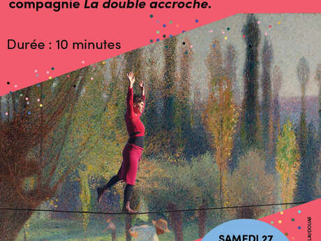 Spectacle de funambule "Toile tissée" au Musée Henri-Martin