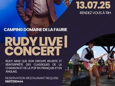 Rudy Live Concert au Camping du Domaine de la Faurie
