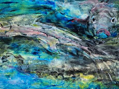 Exposition de dessins, gravures, et peintures de Chantal Renard-Henry, « Sur le vif » à l'ancienne gare de Collonges-la-Rouge