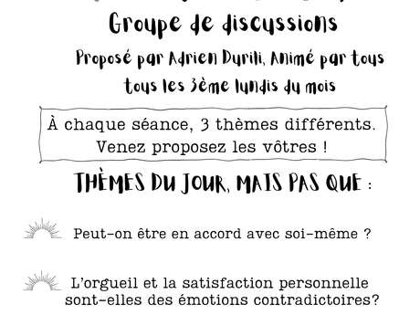 Aux Doux Bavards, groupe de discussion